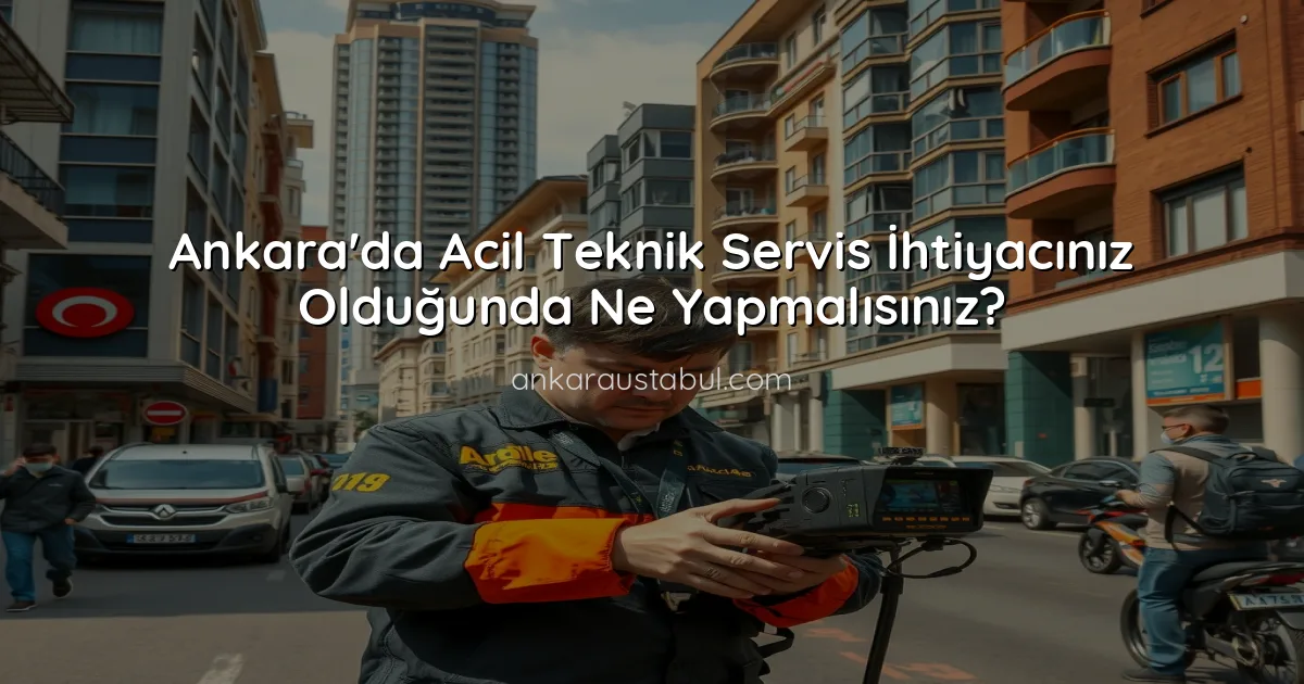 Ankara'da Acil Teknik Servis İhtiyacınız Olduğunda Ne Yapmalısınız?