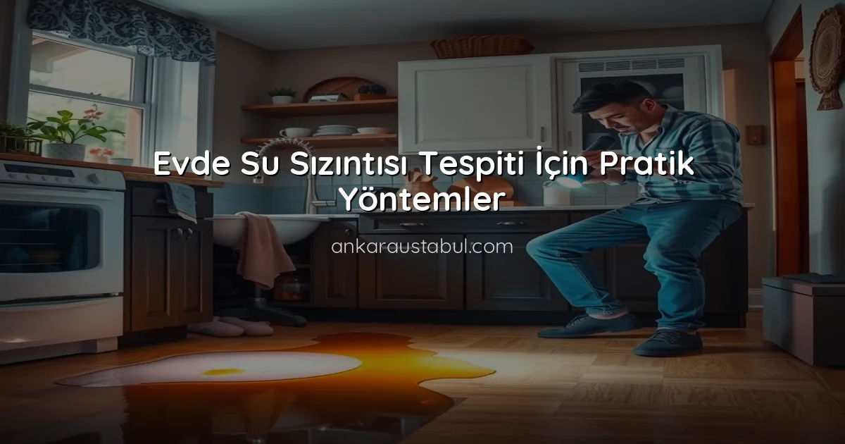 Evde Su Sızıntısı Tespiti İçin Pratik Yöntemler