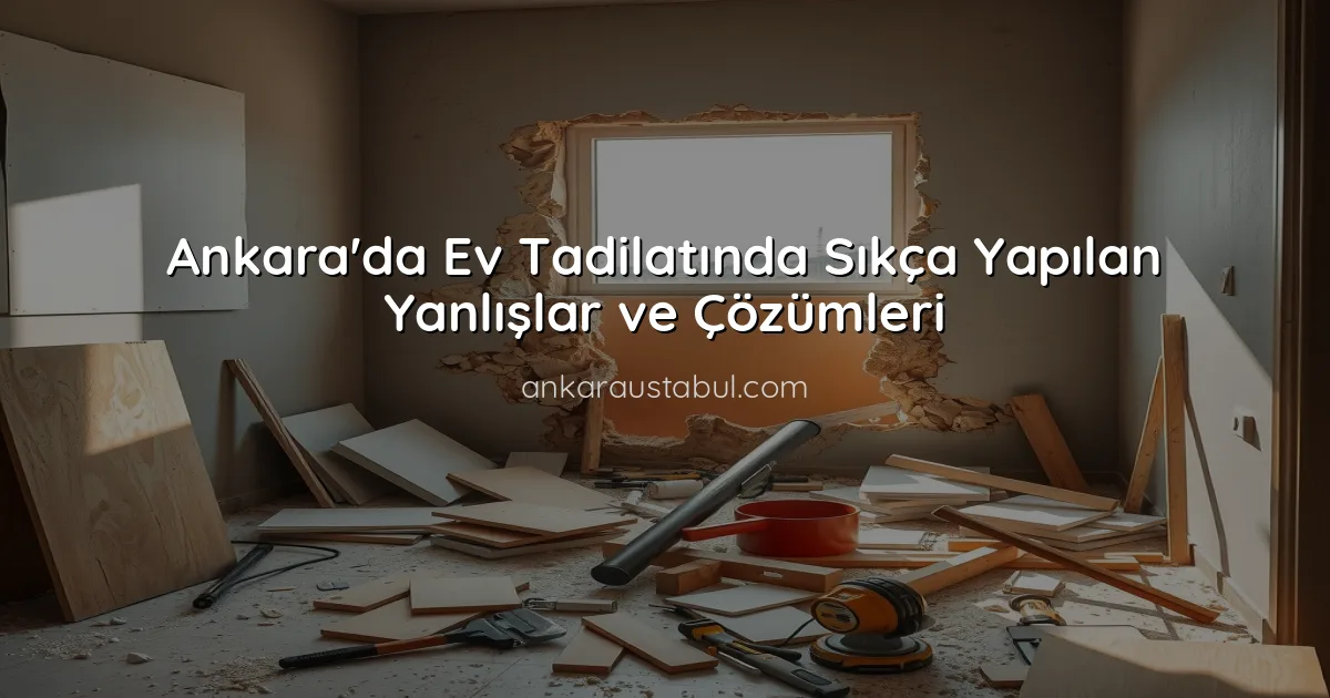 Ankara'da Ev Tadilatında Sıkça Yapılan Yanlışlar ve Çözümleri