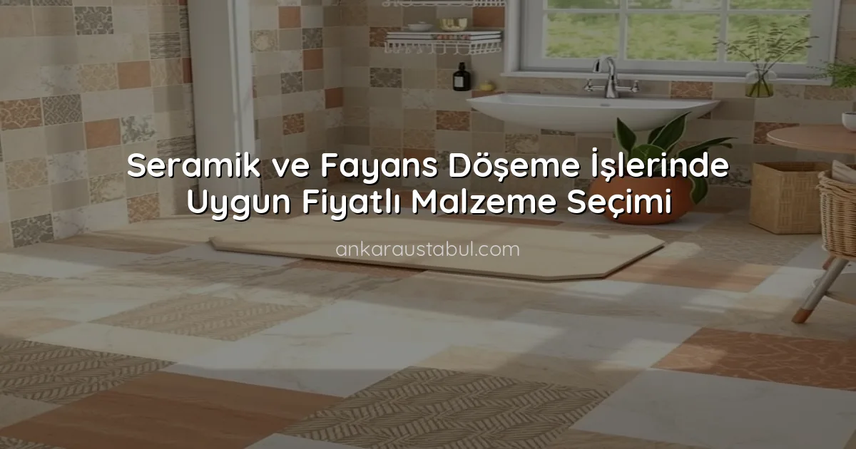 Seramik ve Fayans Döşeme İşlerinde Uygun Fiyatlı Malzeme Seçimi