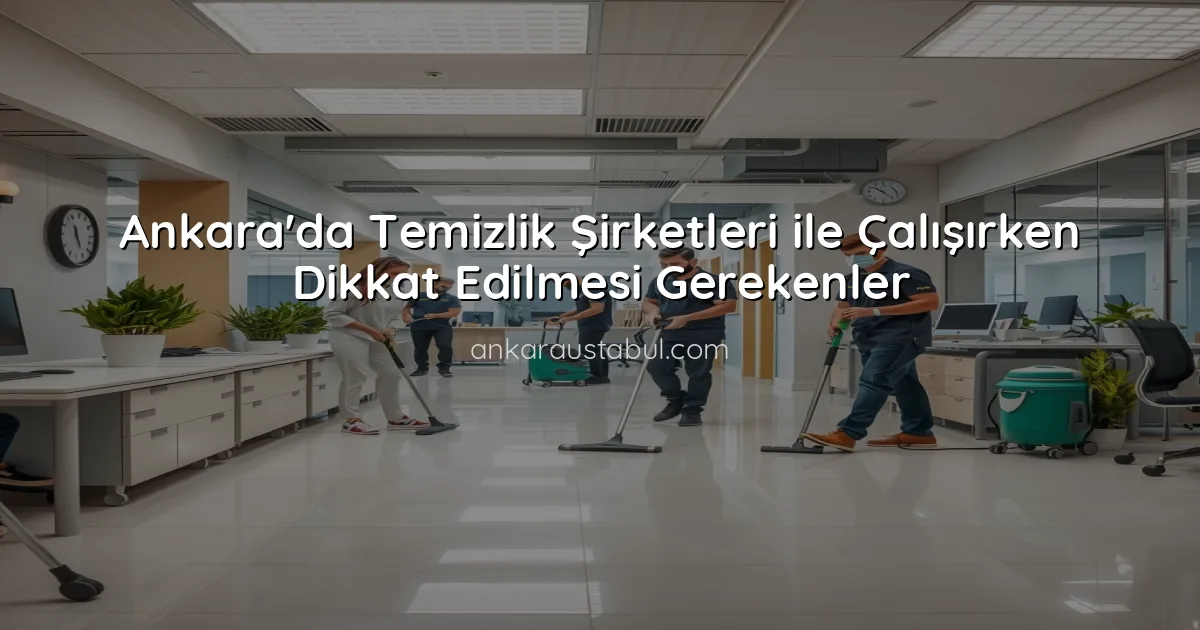 Ankara'da Temizlik Şirketleri ile Çalışırken Dikkat Edilmesi Gerekenler
