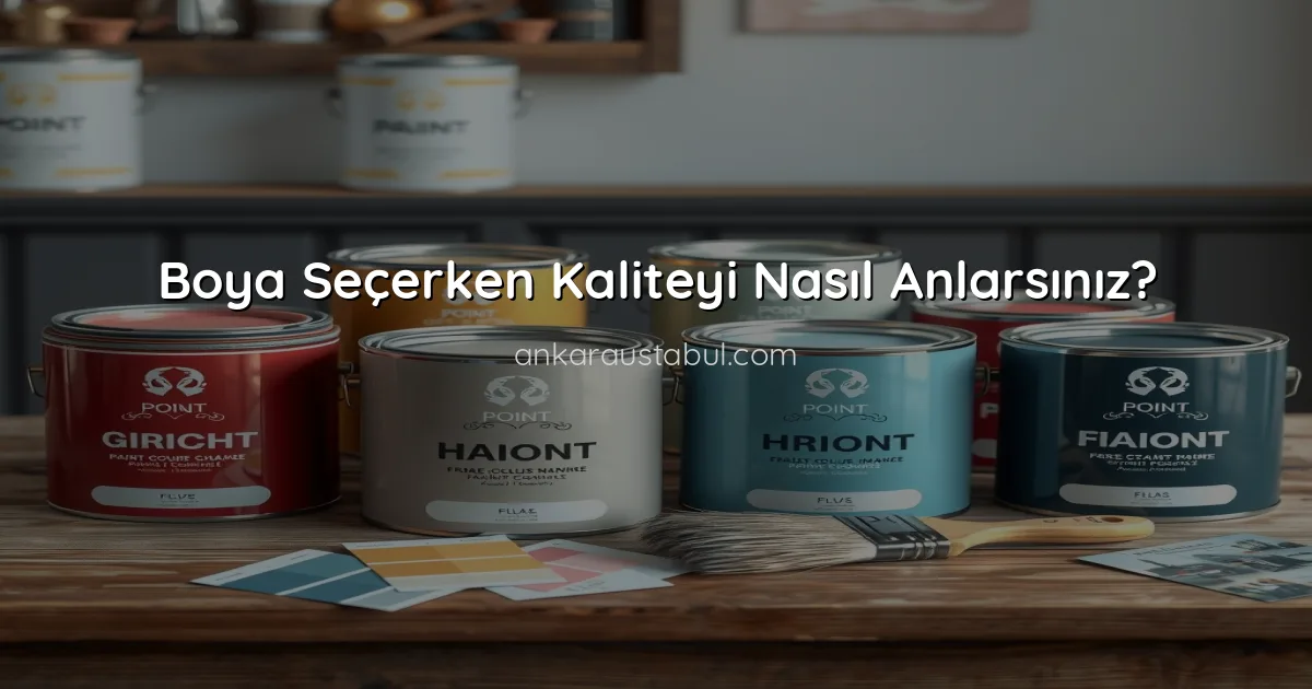 Boya Seçerken Kaliteyi Nasıl Anlarsınız?