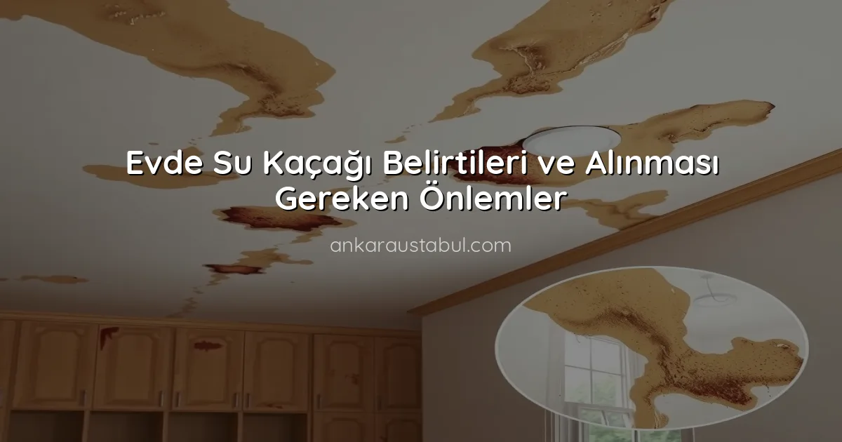 Evde Su Kaçağı Belirtileri ve Alınması Gereken Önlemler